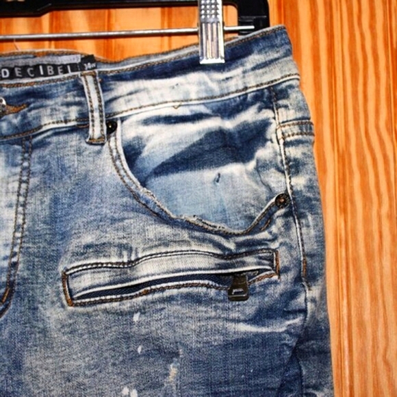 🔥 Decibel Biker Moto Denim Shorts – Size 34 - Picture 4 of 10